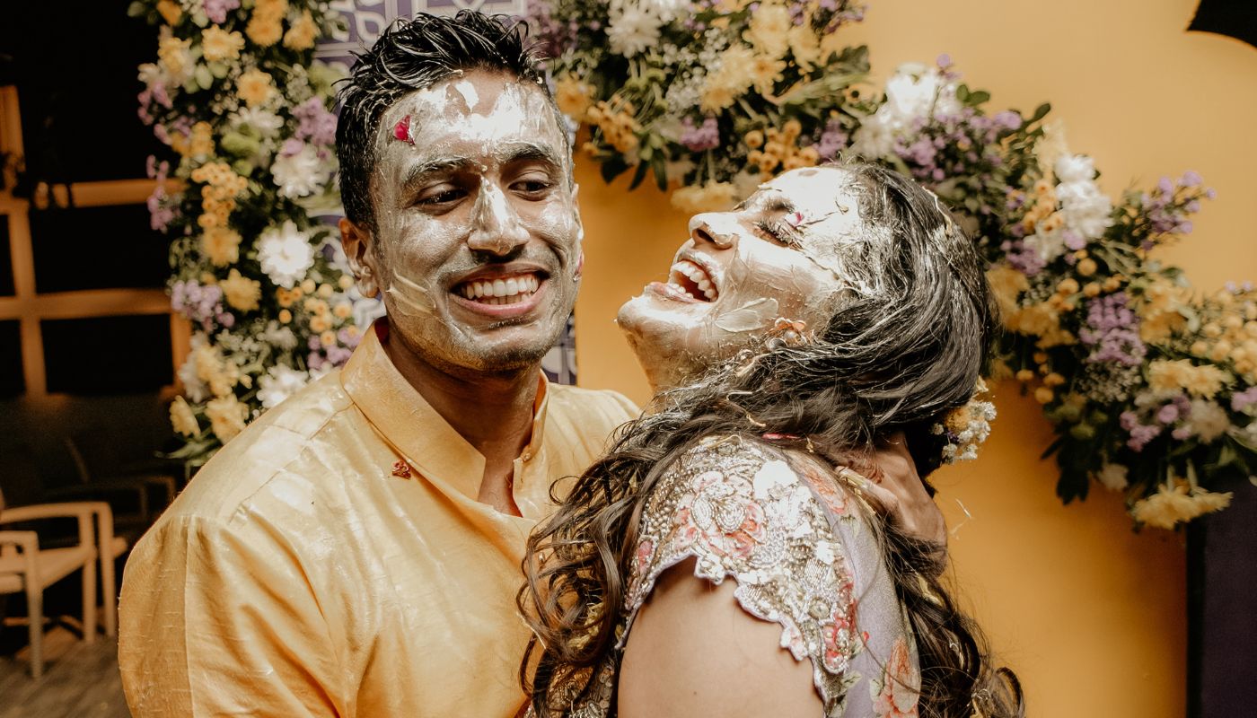 Mahek and pushp - wedding haldi ceremony shoot by Chetan Solanki
