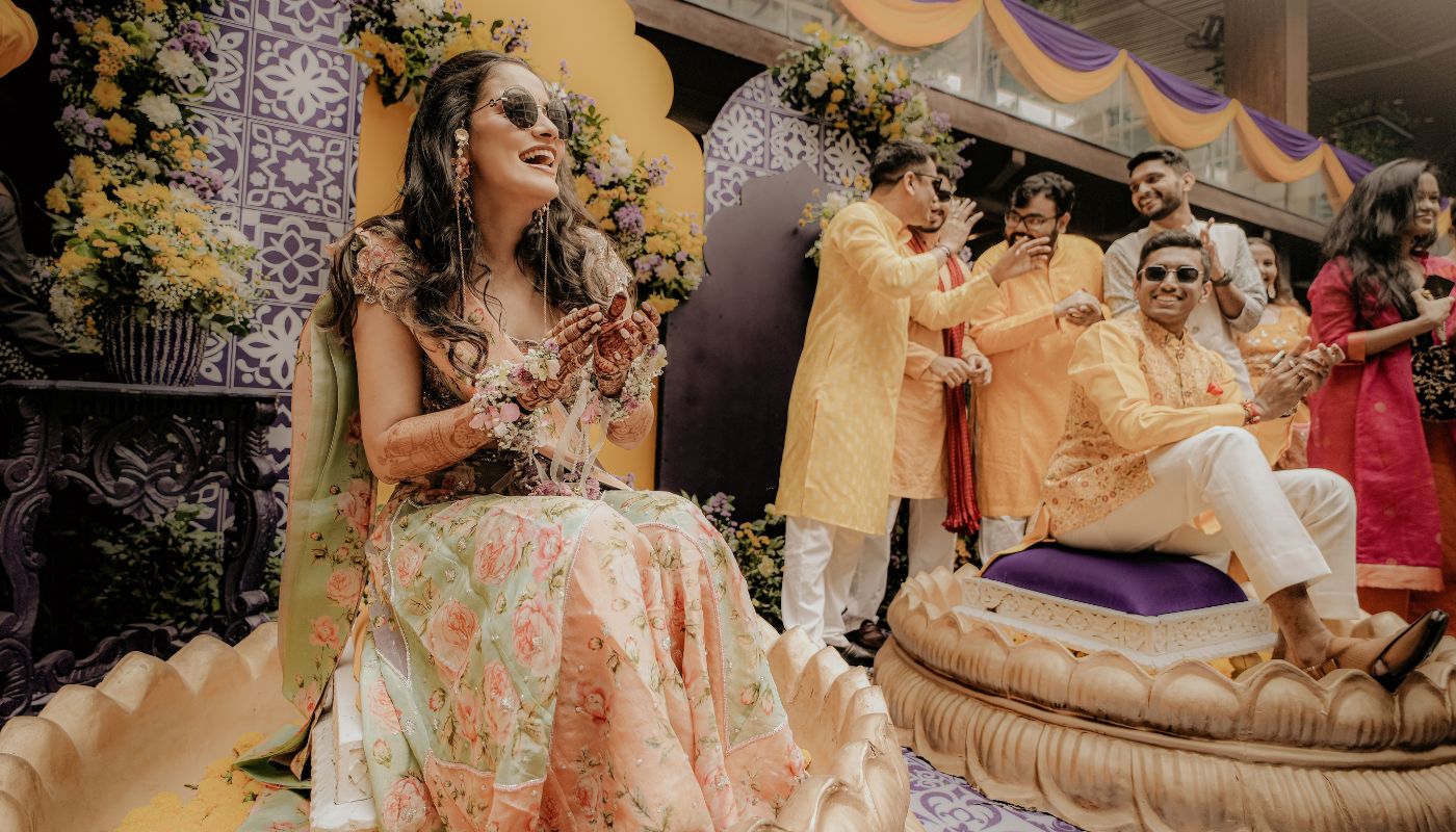 Mahek's wedding Haldi Ceremony shoot by cinegranth Media